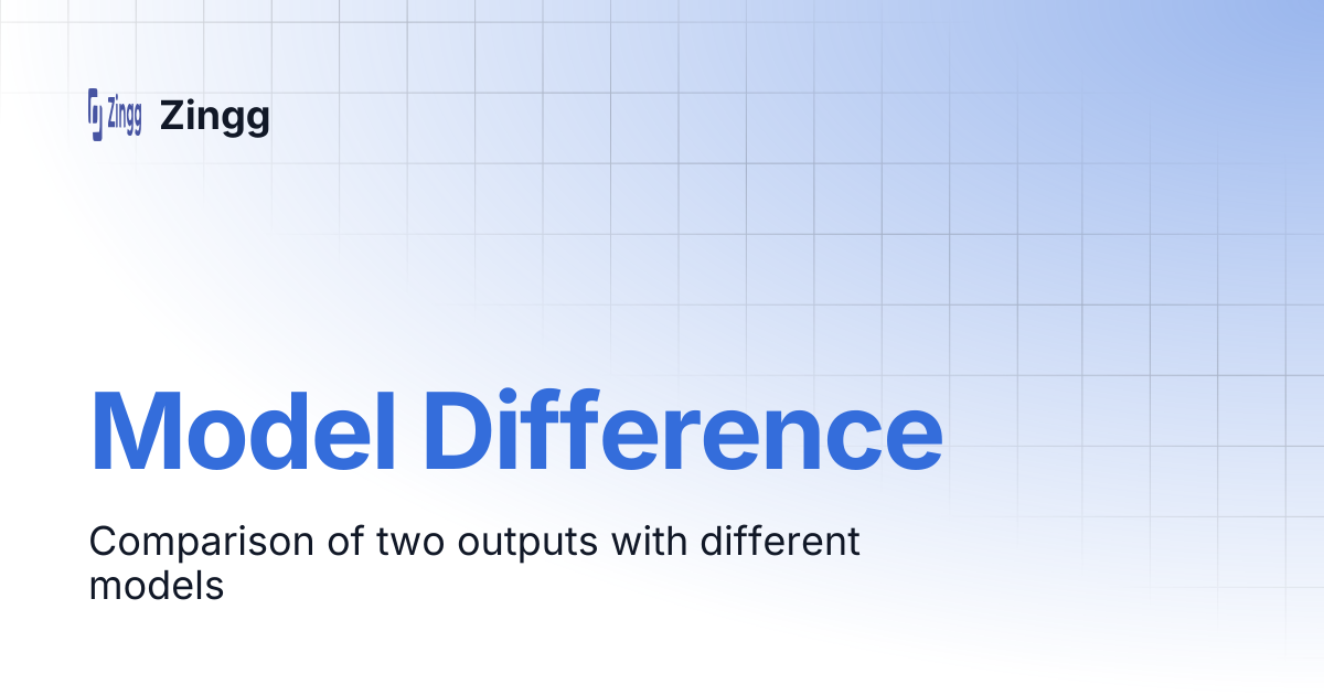 Model Difference | Zingg